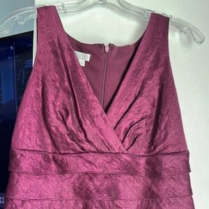 Elegant Burgundy Sleeveless Dress